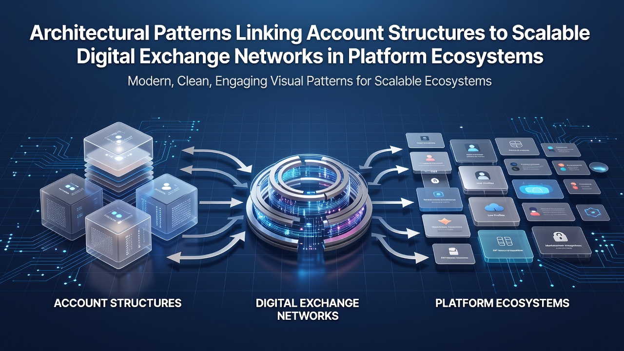 Diagram illustrating architectural patterns that connect account structures with scalable digital exchange networks across platform ecosystems