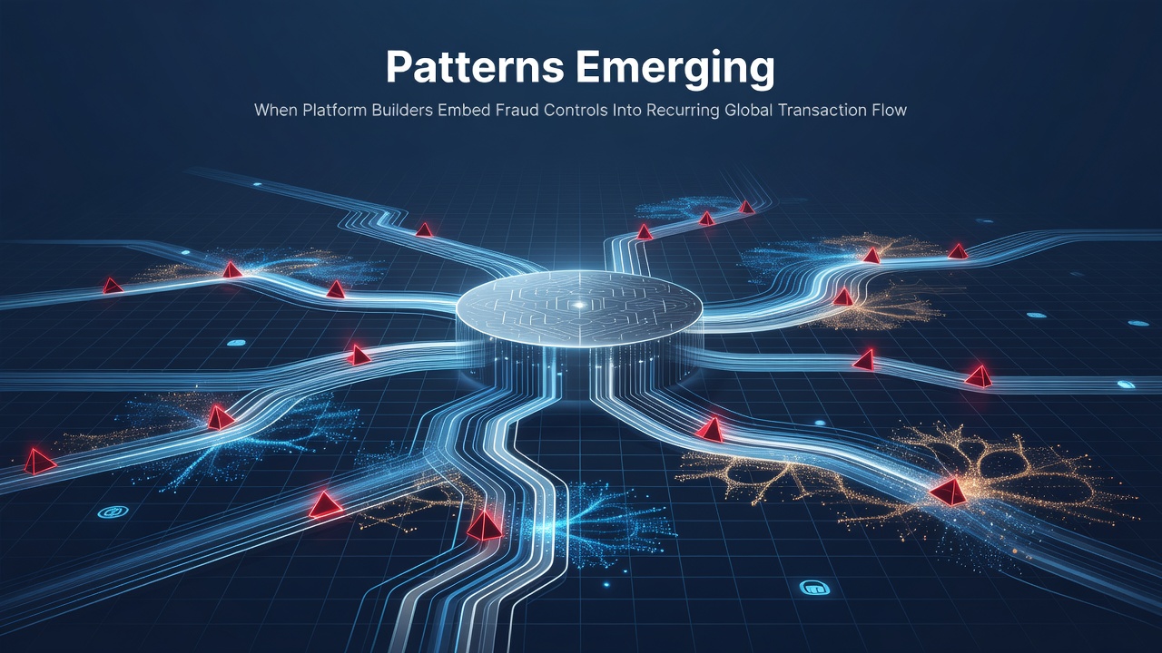 Global transaction dashboard showing recurring payment patterns and fraud metrics
