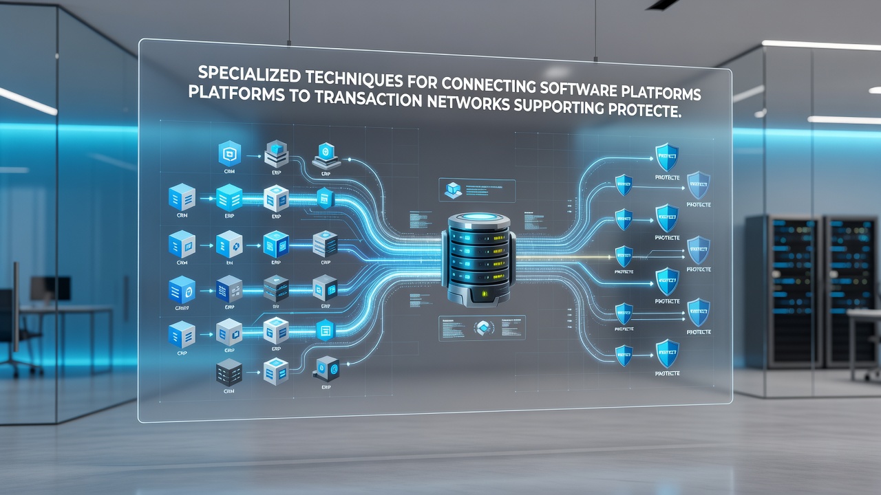 Illustration of middleware integration between subscription platforms and secure transaction networks